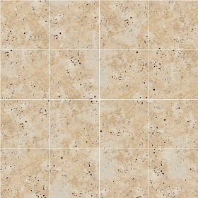 Textures   -   ARCHITECTURE   -   TILES INTERIOR   -   Marble tiles   -   Travertine  - Roman travertine floor tile texture seamless 14738 (seamless)