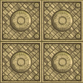 Textures   -   MATERIALS   -   METALS   -   Panels  - Brass metal panel texture seamless 10471 (seamless)