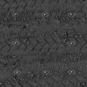 Textures   -   NATURE ELEMENTS   -   SOIL   -   Ground  - Ground with tire marks texture seamless 21306 - Displacement