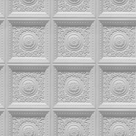 Textures   -   ARCHITECTURE   -   DECORATIVE PANELS   -   3D Wall panels   -   White panels  - White interior ceiling tiles panel texture seamless 03004 (seamless)