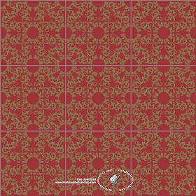 Textures   -   ARCHITECTURE   -   TILES INTERIOR   -   Ornate tiles   -  Mixed patterns - Ceramic ornate tile texture seamless 20330
