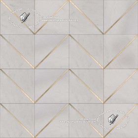 Textures   -   ARCHITECTURE   -   TILES INTERIOR   -   Marble tiles   -   White  - Geometric pattern white marble floor tile texture seamless 19336 (seamless)