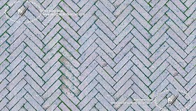 Textures   -   ARCHITECTURE   -   PAVING OUTDOOR   -   Concrete   -  Herringbone - Herringbone concrete paving outdoor with moss texture seamless 19286