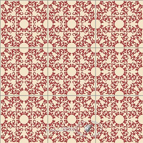 Textures   -   ARCHITECTURE   -   TILES INTERIOR   -   Ornate tiles   -  Mixed patterns - Ceramic ornate tile texture seamless 20331