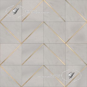 Textures   -   ARCHITECTURE   -   TILES INTERIOR   -   Marble tiles   -  White - Geometric pattern white marble floor tile texture seamless 19337