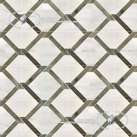 Textures   -   ARCHITECTURE   -   TILES INTERIOR   -   Marble tiles   -   White  - White floor marble and wood geometric pattern texture seamless 19339 (seamless)