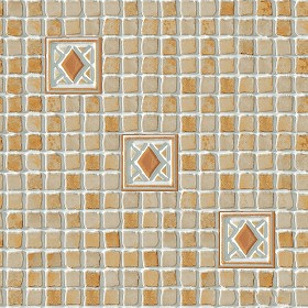 Textures   -   ARCHITECTURE   -   TILES INTERIOR   -   Mosaico   -  Mixed format - Hand painted mosaic tile texture seamless 15619