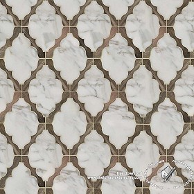 Textures   -   ARCHITECTURE   -   TILES INTERIOR   -   Marble tiles   -   White  - American white marble tile whit raw wood texture seamless 19817 (seamless)