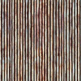 Textures   -   MATERIALS   -   METALS   -  Corrugated - Dirty rusted corrugated metal texture seamless 10005
