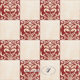 Textures   -   ARCHITECTURE   -   TILES INTERIOR   -   Ornate tiles   -  Mixed patterns - Relief ornate ceramic tile texture seamless 20337