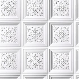 Textures   -   ARCHITECTURE   -   DECORATIVE PANELS   -   3D Wall panels   -   White panels  - White interior ceiling tiles panel texture seamless 03013 (seamless)