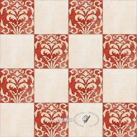Textures   -   ARCHITECTURE   -   TILES INTERIOR   -   Ornate tiles   -  Mixed patterns - Relief ornate ceramic tile texture seamless 20341