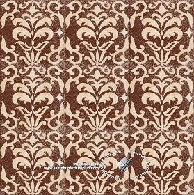 Textures   -   ARCHITECTURE   -   TILES INTERIOR   -   Ornate tiles   -  Mixed patterns - Relief ornate ceramic tile texture seamless 20342