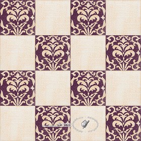 Textures   -   ARCHITECTURE   -   TILES INTERIOR   -   Ornate tiles   -   Mixed patterns  - Relief ornate ceramic tile texture seamless 20345 (seamless)
