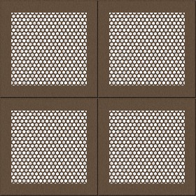 Textures   -   MATERIALS   -   METALS   -  Perforated - Brown ceiling perforated metal texture seamless 10569