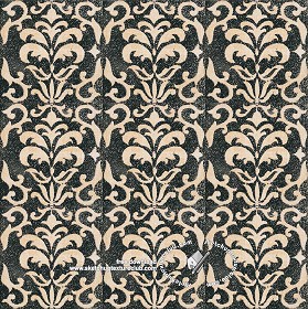 Textures   -   ARCHITECTURE   -   TILES INTERIOR   -   Ornate tiles   -  Mixed patterns - Relief ornate ceramic tile texture seamless 20346