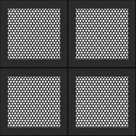 Textures   -   MATERIALS   -   METALS   -  Perforated - Black ceiling perforated metal texture seamless 10570