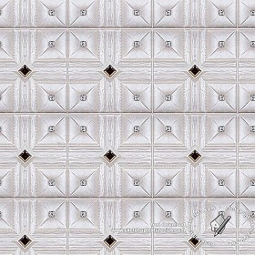 Textures   -   ARCHITECTURE   -   DECORATIVE PANELS   -   3D Wall panels   -   White panels  - Leather white interior 3d wall panel texture seamless 19741 (seamless)