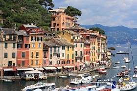 Textures   -   BACKGROUNDS &amp; LANDSCAPES   -  CITY &amp; TOWNS - Portofino italy city landscape 19038