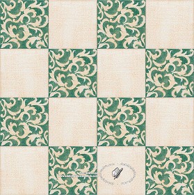 Textures   -   ARCHITECTURE   -   TILES INTERIOR   -   Ornate tiles   -  Mixed patterns - Ornate ceramic tile texture seamless 20349