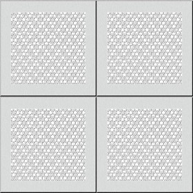 White Ceiling Perforated Metal Texture Seamless 10572