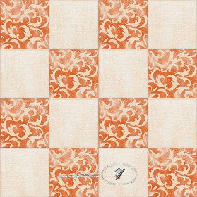 Textures   -   ARCHITECTURE   -   TILES INTERIOR   -   Ornate tiles   -   Mixed patterns  - Ornate ceramic tile texture seamless 20351 (seamless)