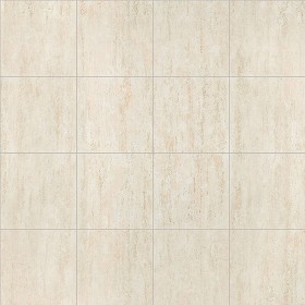 Textures   -   ARCHITECTURE   -   TILES INTERIOR   -   Marble tiles   -   Travertine  - Ligth beige travertine floor tile texture seamless 14764 (seamless)