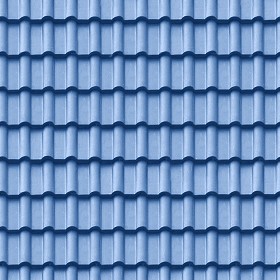 Textures   -   ARCHITECTURE   -   ROOFINGS   -  Clay roofs - Blue clay roofing texture seamless 03445