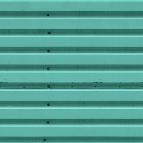 Textures   -   MATERIALS   -   METALS   -  Corrugated - Turquoise painted corrugated metal texture seamless 10026