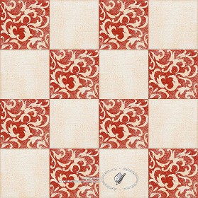 Textures   -   ARCHITECTURE   -   TILES INTERIOR   -   Ornate tiles   -  Mixed patterns - Ornate ceramic tile texture seamless 20359