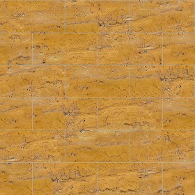 Textures   -   ARCHITECTURE   -   TILES INTERIOR   -   Marble tiles   -   Travertine  - Yellow travertine floor tile texture seamless 14773 (seamless)