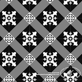 Textures   -   ARCHITECTURE   -   TILES INTERIOR   -   Ornate tiles   -  Geometric patterns - Geometric patterns tile texture seamless 18972
