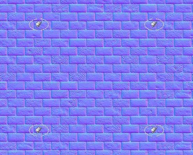Textures   -   ARCHITECTURE   -   STONES WALLS   -   Claddings stone   -   Interior  - Brick mosaic wall cladding limestone texture seamless 20879 - Normal