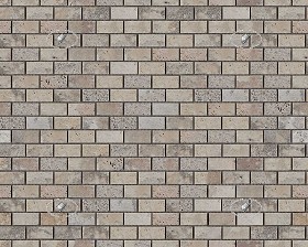 Textures   -   ARCHITECTURE   -   STONES WALLS   -   Claddings stone   -  Interior - Brick mosaic wall cladding limestone texture seamless 20879