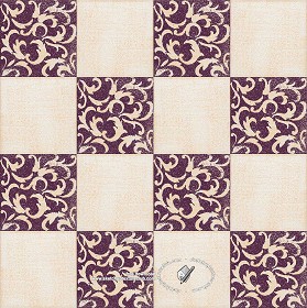 Textures   -   ARCHITECTURE   -   TILES INTERIOR   -   Ornate tiles   -  Mixed patterns - Ornate ceramic tile texture seamless 20364