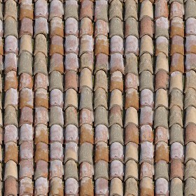 Textures   -   ARCHITECTURE   -   ROOFINGS   -   Clay roofs  - Old clay roof tile King Casale Senese texture seamless 03457 (seamless)