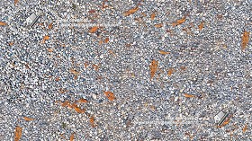 Textures   -   NATURE ELEMENTS   -  GRAVEL &amp; PEBBLES - Gravel with leaves texture seamless 18229