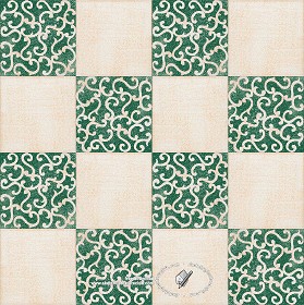 Textures   -   ARCHITECTURE   -   TILES INTERIOR   -   Ornate tiles   -  Mixed patterns - Ornate ceramic tile texture seamless 20370