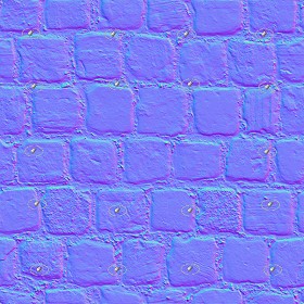 Textures   -   ARCHITECTURE   -   ROADS   -   Paving streets   -   Cobblestone  - Street paving cobblestone texture seamless 21265 - Normal