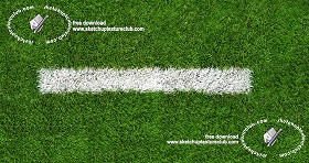 Textures   -   NATURE ELEMENTS   -   VEGETATION   -  Green grass - Green synthetic grass sports field with white line texture seamless 18712