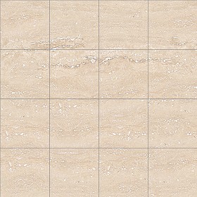 Textures   -   ARCHITECTURE   -   TILES INTERIOR   -   Marble tiles   -  Travertine - Classic travertine floor tile texture seamless 14784