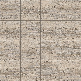 Textures   -   ARCHITECTURE   -   TILES INTERIOR   -   Marble tiles   -   Travertine  - Classic travertine floor tile texture seamless 14786 (seamless)