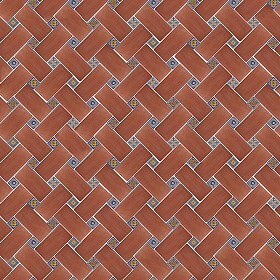 Textures   -   ARCHITECTURE   -   TILES INTERIOR   -   Terracotta tiles  - Spanish terracotta rustic tile texture seamless 17129 (seamless)