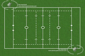 Textures   -   NATURE ELEMENTS   -   VEGETATION   -  Green grass - Rugby sports field texture 18719