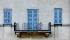 Textures   -   ARCHITECTURE   -   BUILDINGS   -   Windows   -   mixed windows  - Wood window with balcony texture 18446