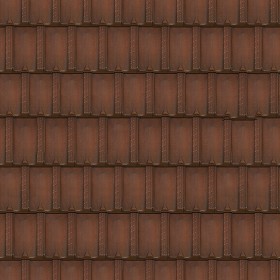 Textures   -   ARCHITECTURE   -   ROOFINGS   -  Clay roofs - Terracotta roof tile texture seamless 03481