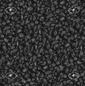 Textures   -   NATURE ELEMENTS   -   GRAVEL &amp; PEBBLES  - Black stones texture seamless 21060 - Specular