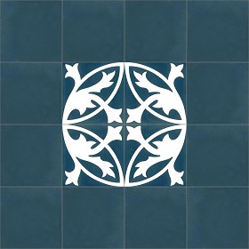 Textures   -   ARCHITECTURE   -   TILES INTERIOR   -   Cement - Encaustic   -  Encaustic - Traditional encaustic cement ornate tile texture seamless 13578