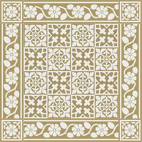 Textures   -   ARCHITECTURE   -   TILES INTERIOR   -   Cement - Encaustic   -  Victorian - Victorian cement floor tile texture seamless 13804