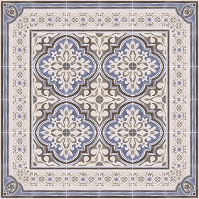 Textures   -   ARCHITECTURE   -   TILES INTERIOR   -   Cement - Encaustic   -  Encaustic - Traditional encaustic cement ornate tile texture seamless 13586